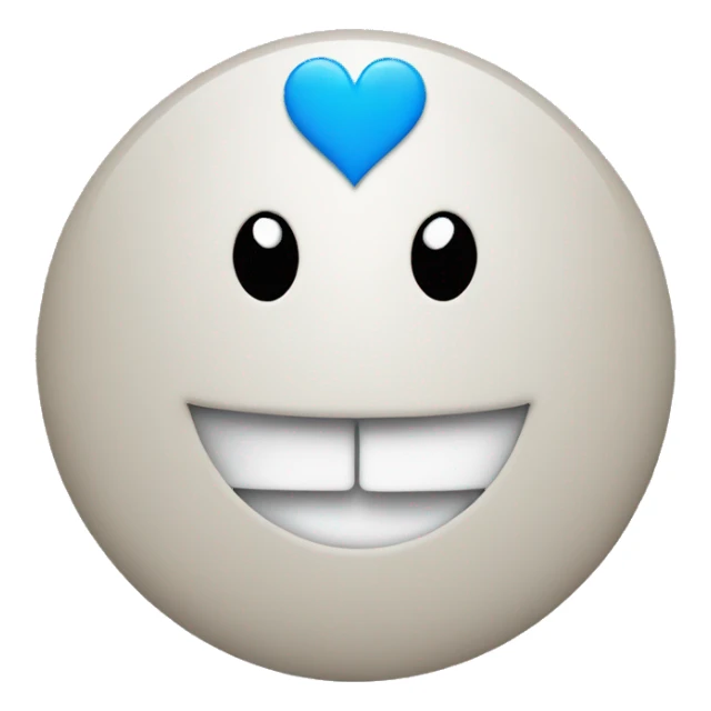 Make a blue circle with a white heart inside sticker