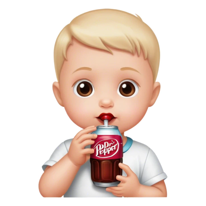 baby drinking dr pepper sticker