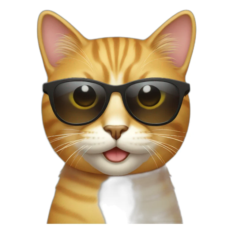 Cat with sunglasses sticker