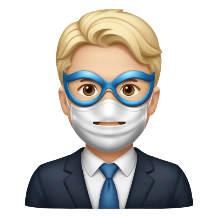 A boss wearing a mask sticker