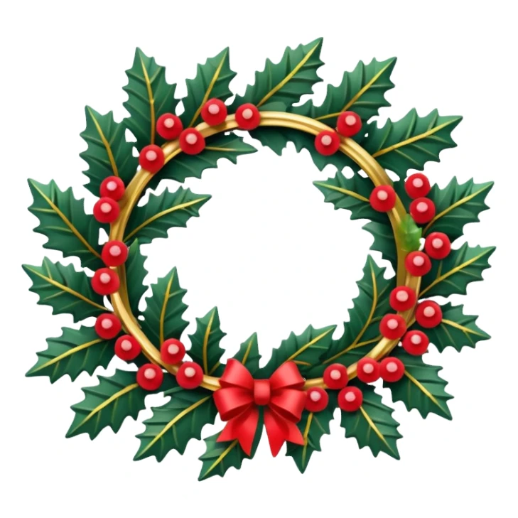 3d christmas wreath border with space inside sticker