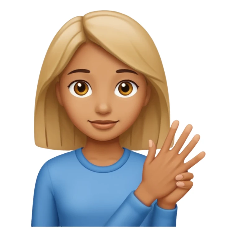 Girl giving handshake sticker