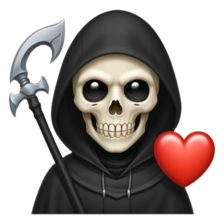 heart eyes reaper sticker