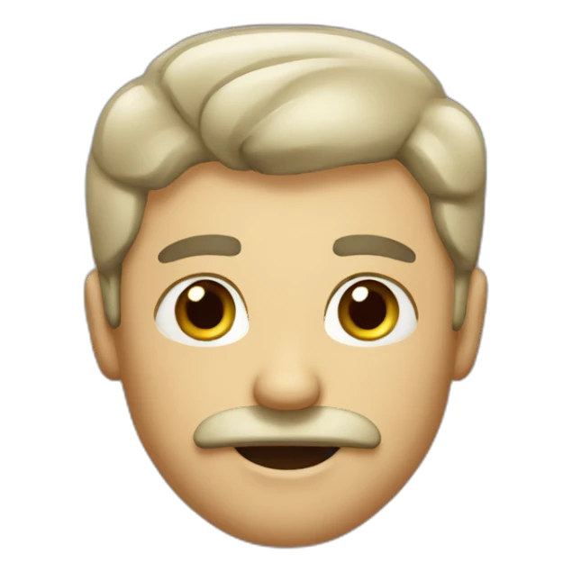 Guy with little mustache sticker