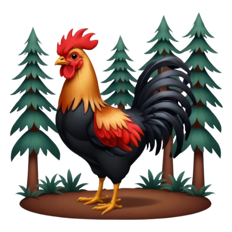 🌲🐓 sticker