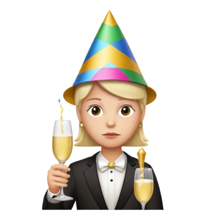 Party pooper sticker