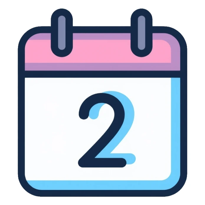 pastel blue calendar sticker