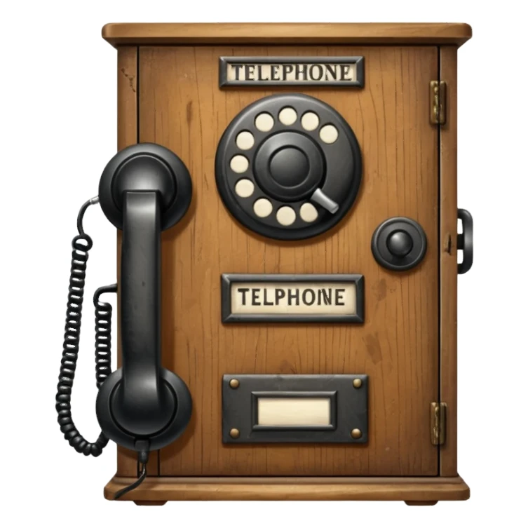 old telephone cabinet sticker