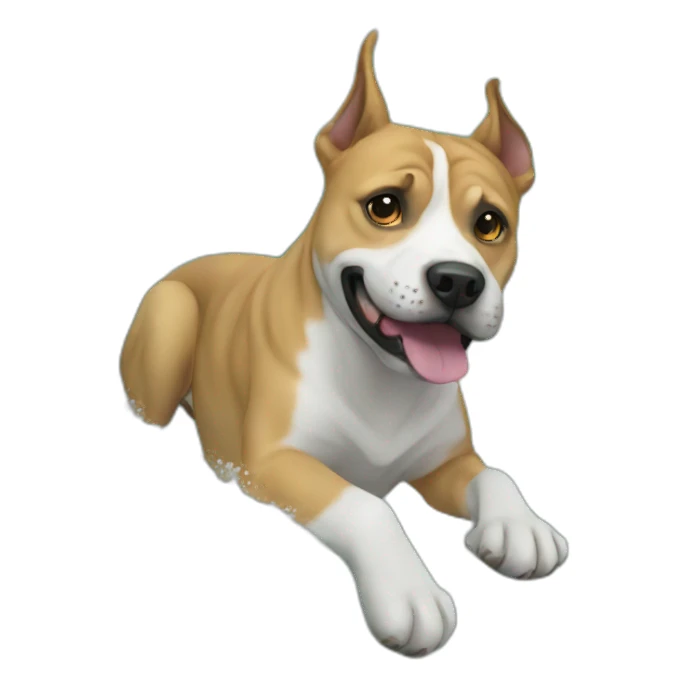 dog-amstaff-on-wave sticker