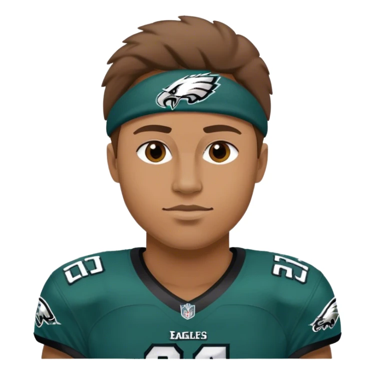 CHAD wearing a Philadelphia Eagles jersey sticker