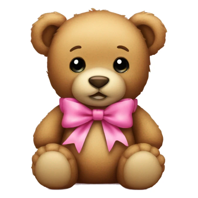 teddy bear with pink bow sticker