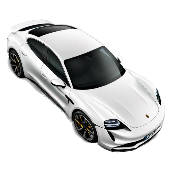 A Porsche taycan full image speeding sticker