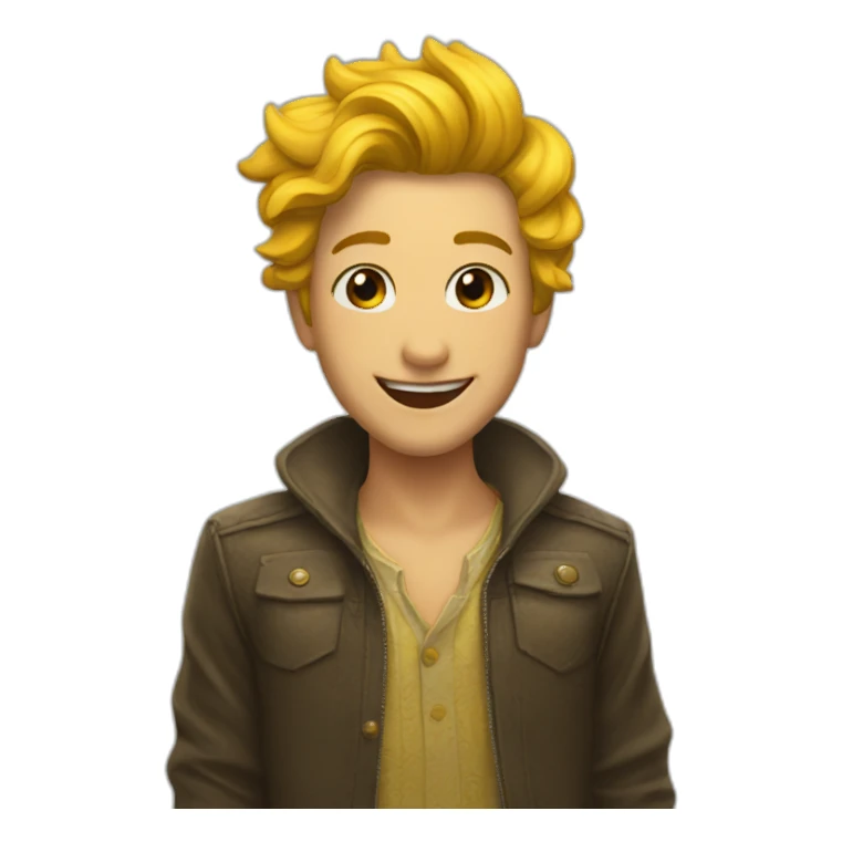 CORAZON AMARILLO FELIZ sticker