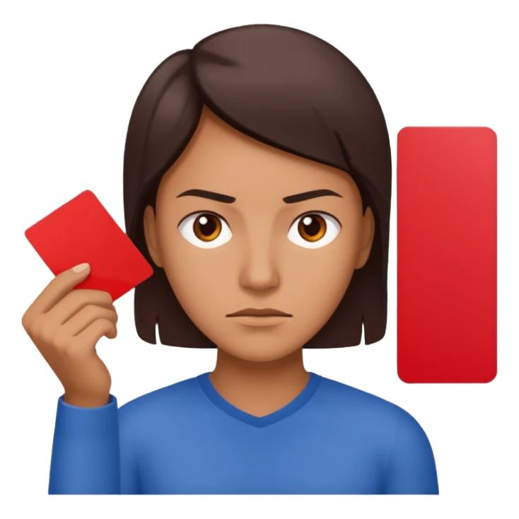 Half with red card sticker