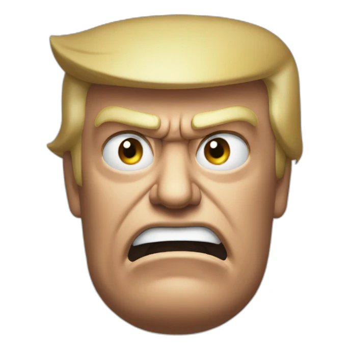 angry donald trump sticker