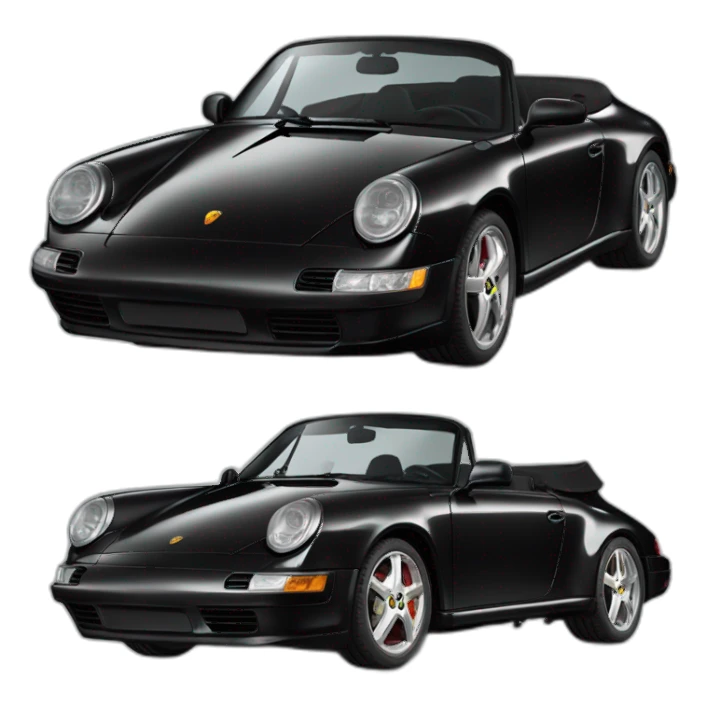 Porsche carrera 4s cabriolet noir sticker