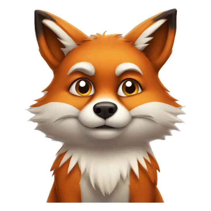 Frowny fox from smiling critters sticker