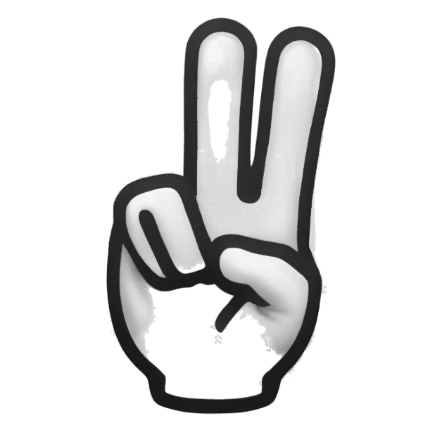 Victory Sign Hand sticker