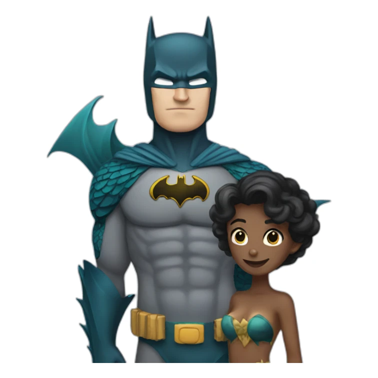 Batman with a dark marmaid sticker