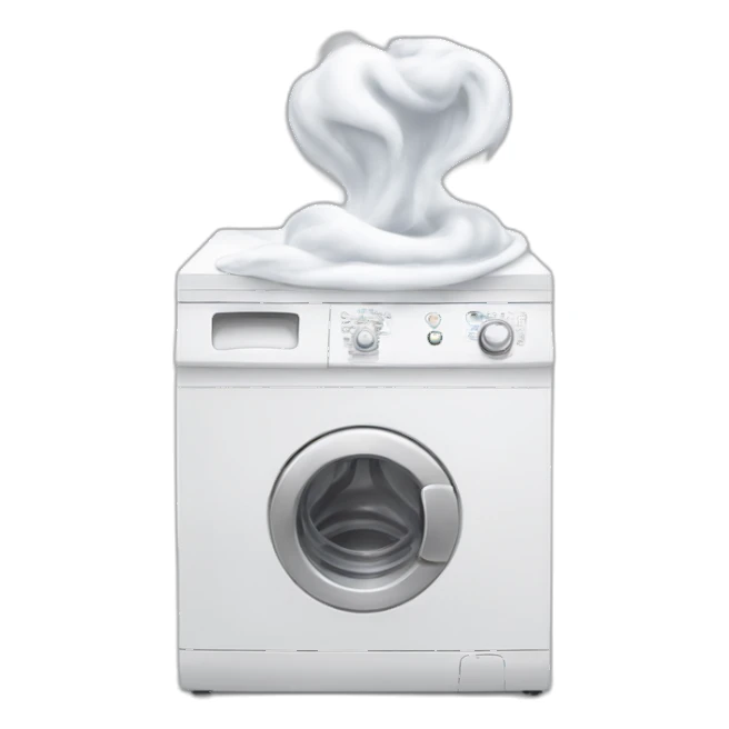 white genie-plus-washing machine sticker