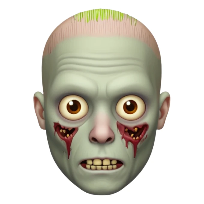 Bald zombie with short beard sticker