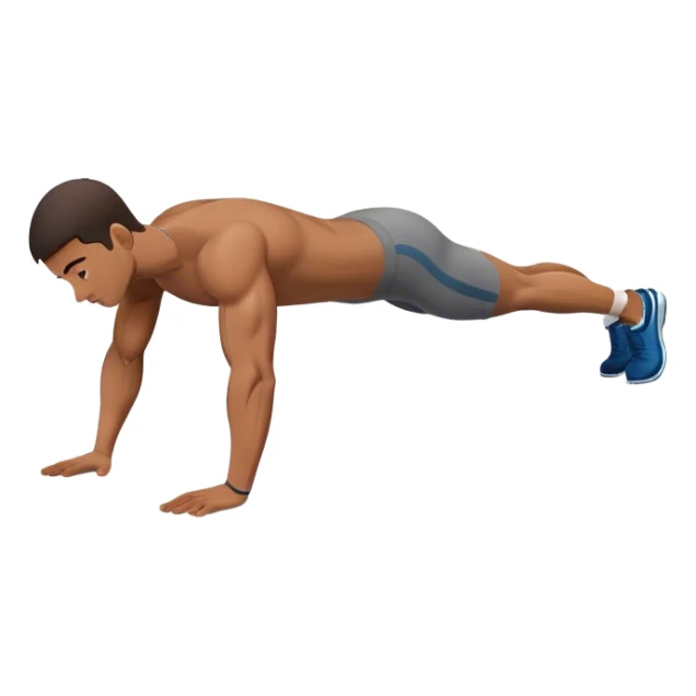 man plank exercise sticker