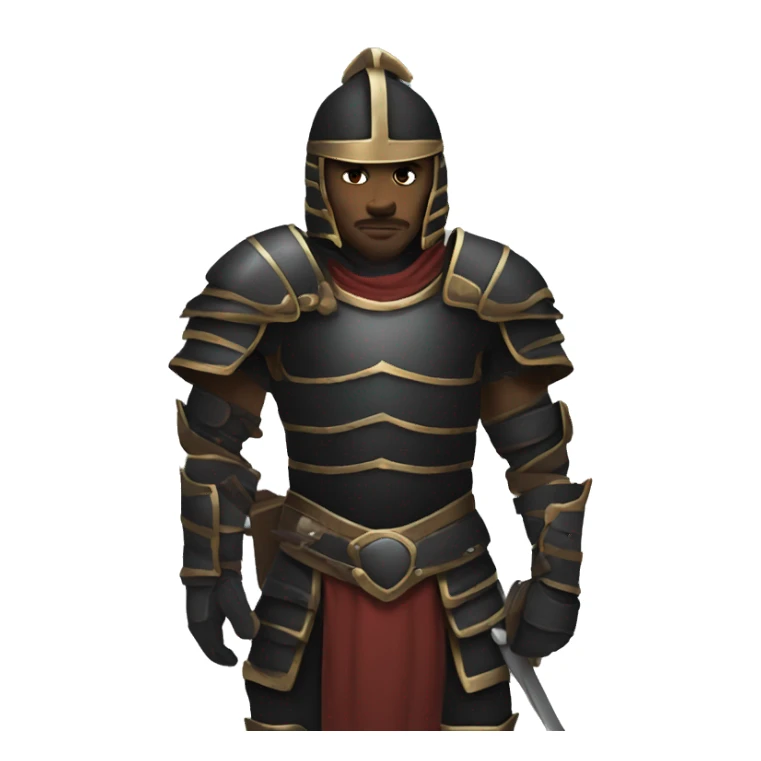 gladiator human in black armor rpg sticker