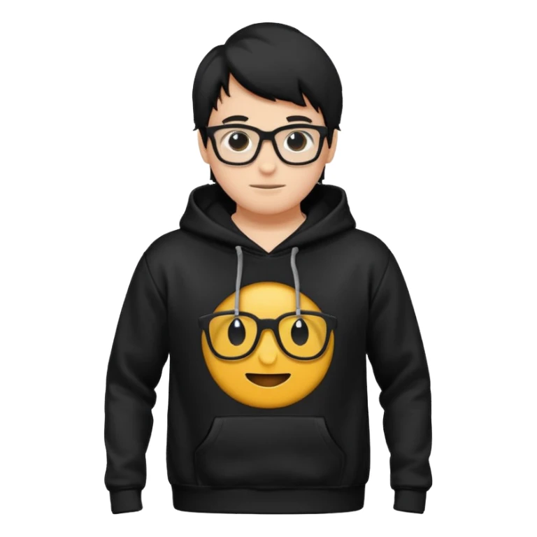 Hoodie with nerd-ish logo sticker