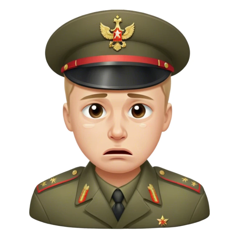 Crying russian soldie sticker