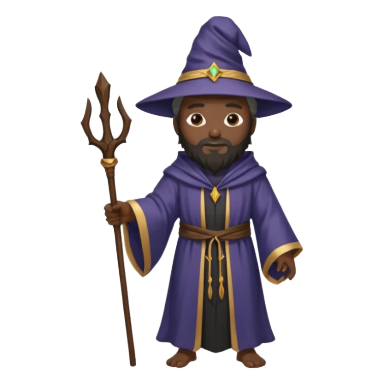 Black wizard sticker