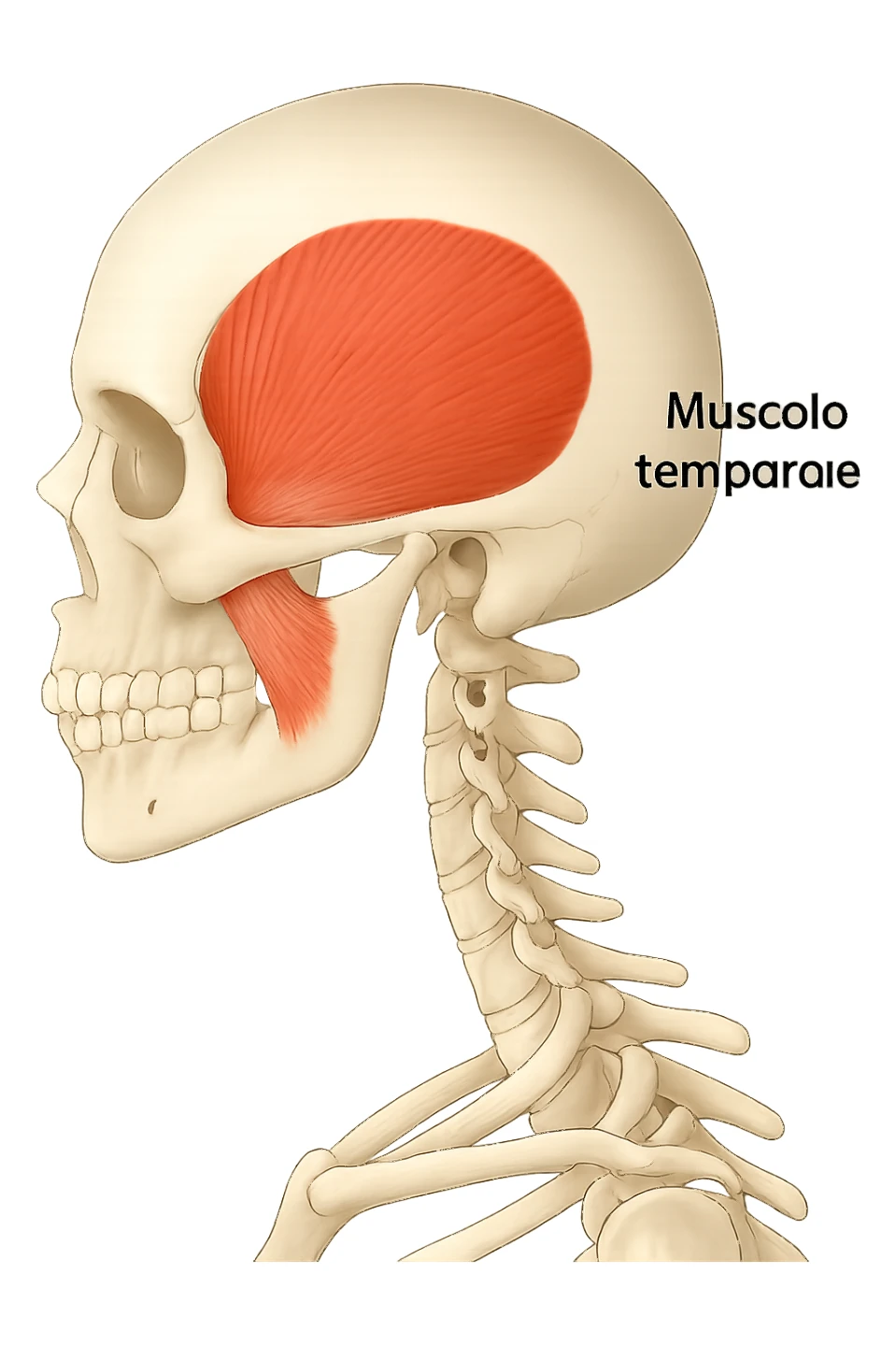 muscolo temporale anatomia sticker