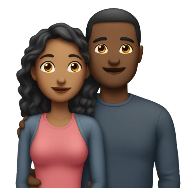 Man and woman cuddling  sticker