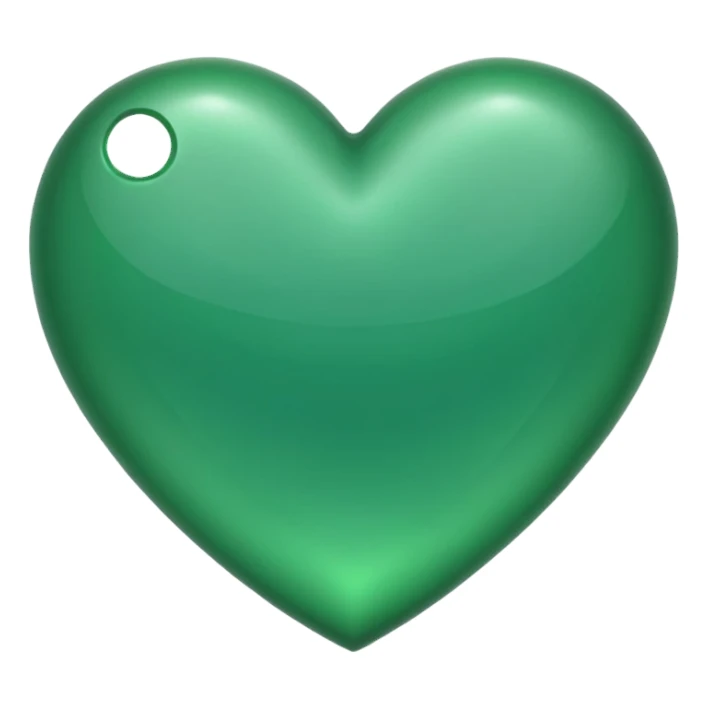 Emerald heart sticker
