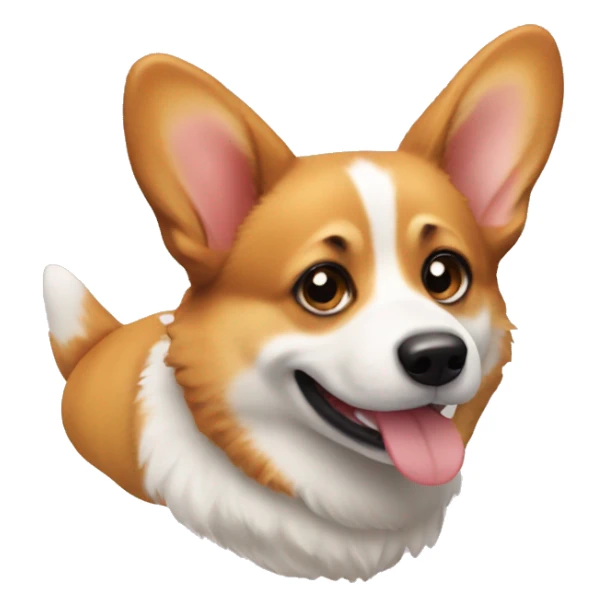 Corgi with a human pet sticker