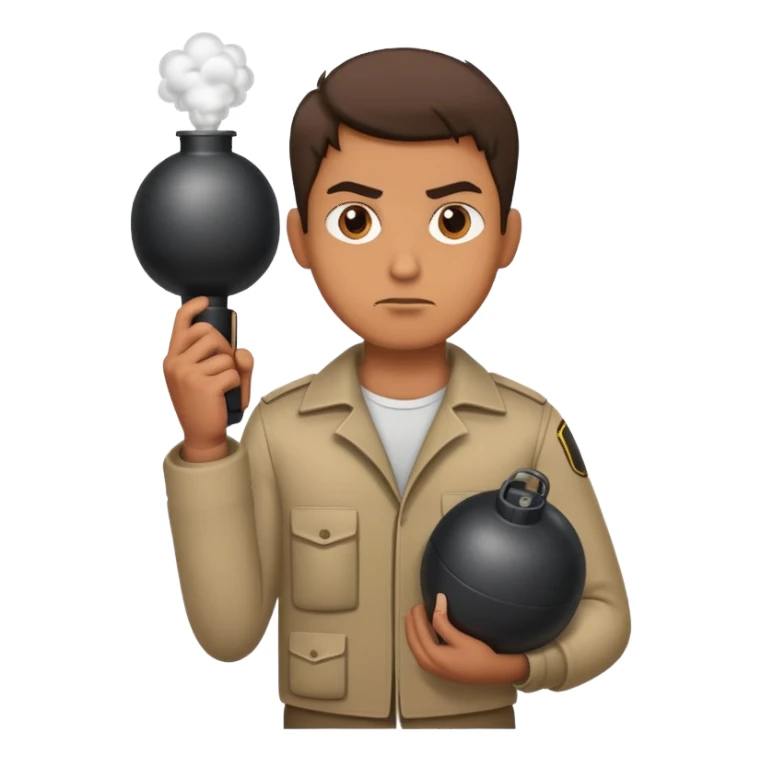 Guy with bomb sticker