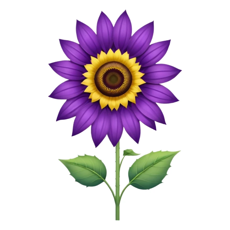 Purple sunflower  sticker