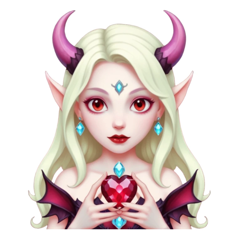 succubus crystal heart sticker