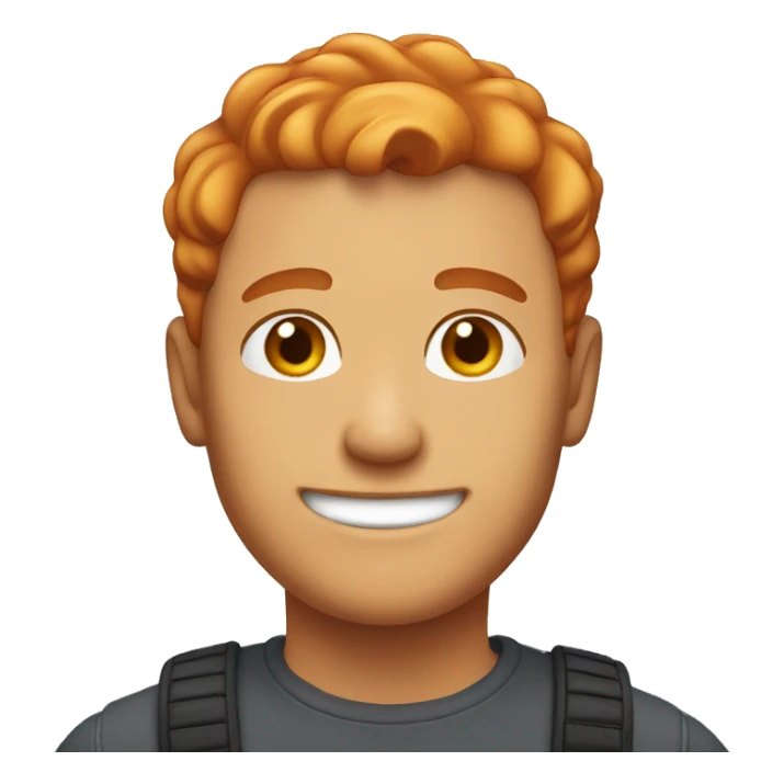 man smile with ginger shorthair sticker