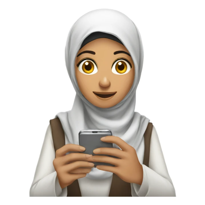 arab women using phone sticker