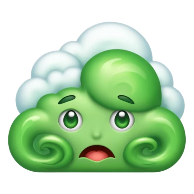 bad smell green cloud sticker