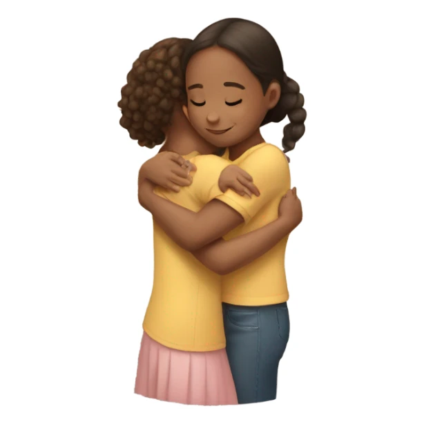 Embracing her sister sticker