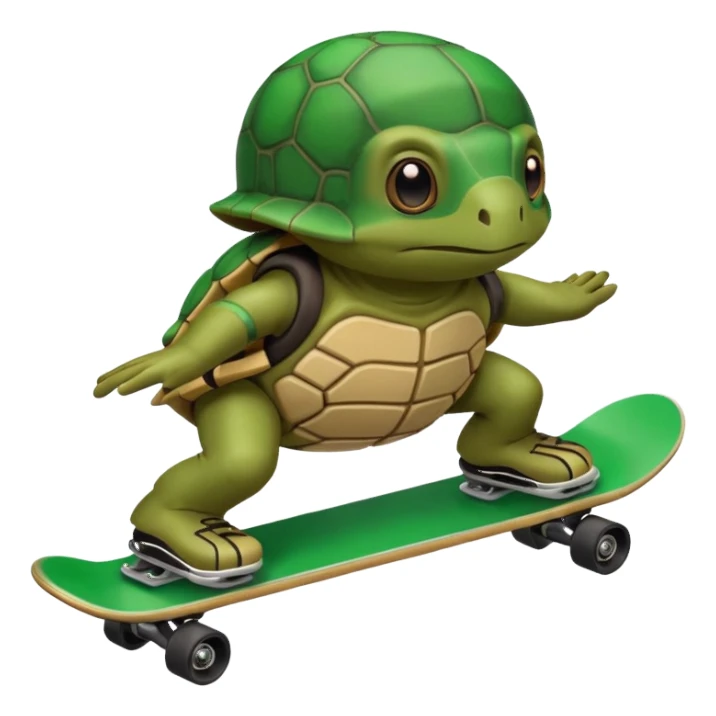 Tartaruga andando de skate sticker