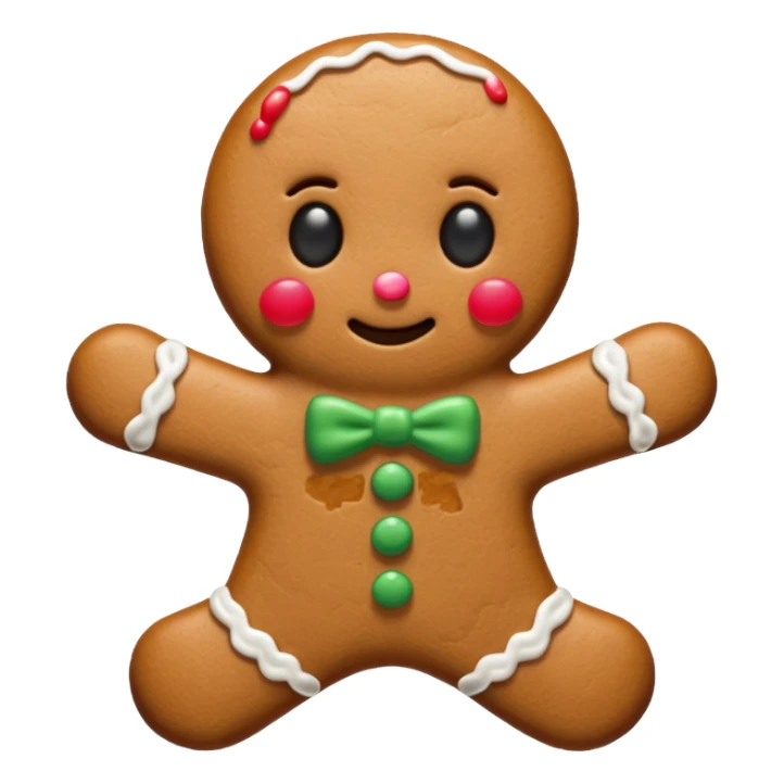 gingerbread with no eyes sticker