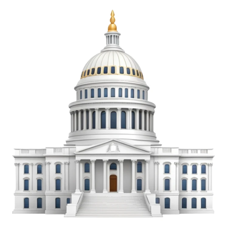 Capitol building with dome sticker