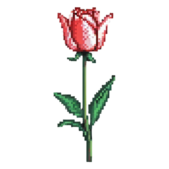 single tulip flower sticker