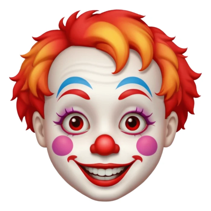 smll haired clown sticker
