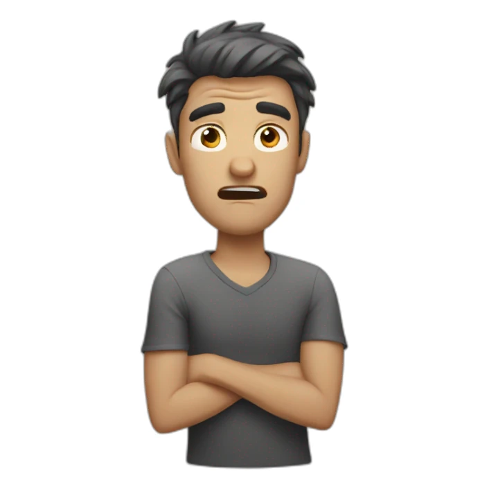 Guy frustrated sticker