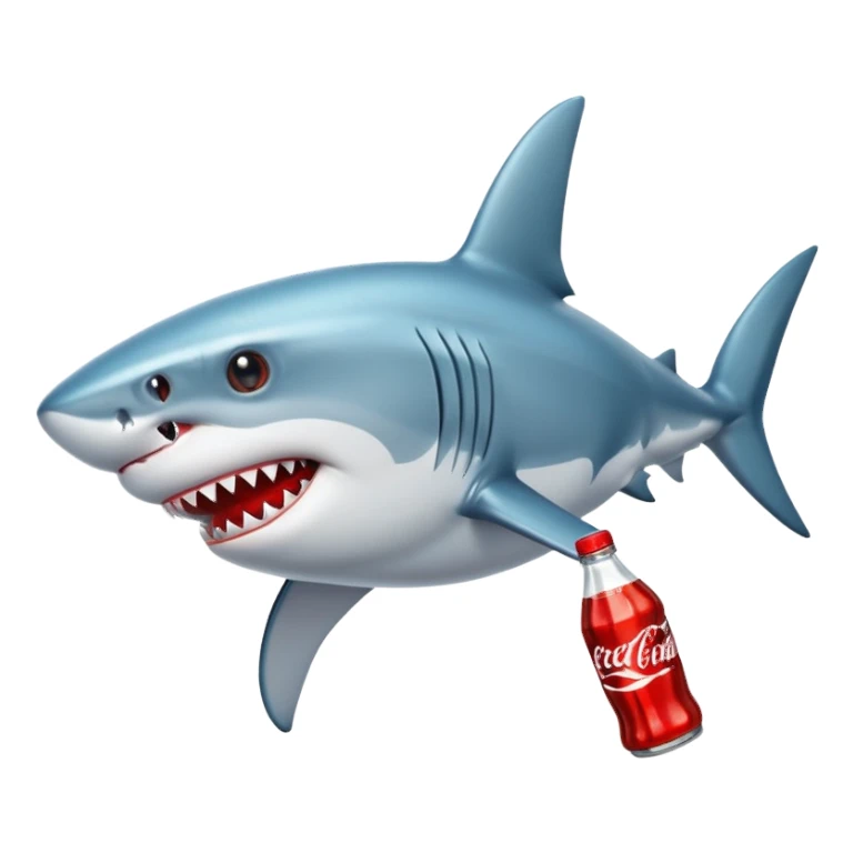 Shark with coca cola sticker