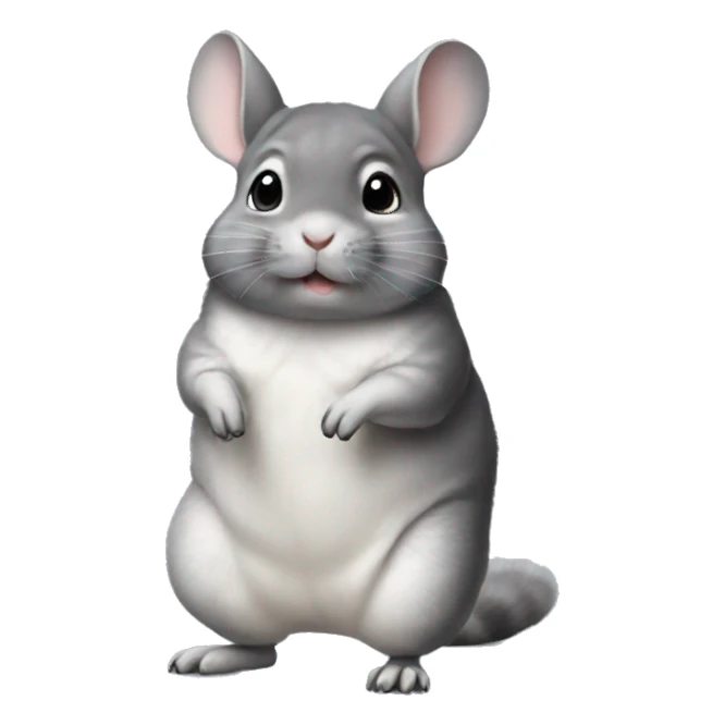 Chinchilla standing on two legs sticker