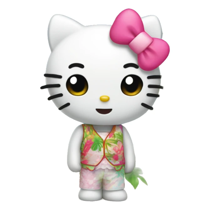 Tropical hello kitty  sticker